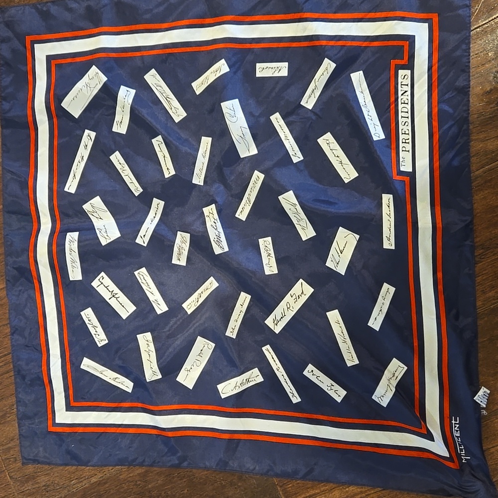 Vintage 80's Millicent The President's Signature Scarf